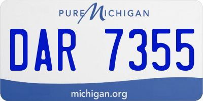 MI license plate DAR7355