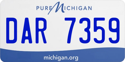 MI license plate DAR7359
