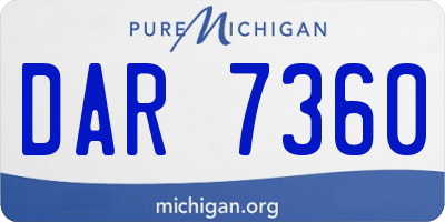 MI license plate DAR7360