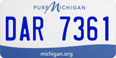 MI license plate DAR7361