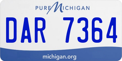 MI license plate DAR7364