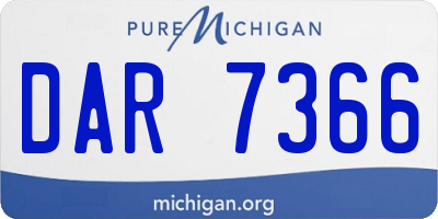 MI license plate DAR7366
