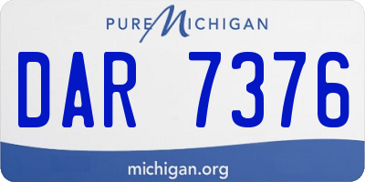 MI license plate DAR7376