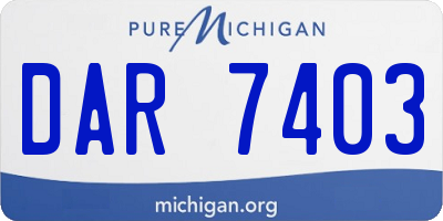 MI license plate DAR7403