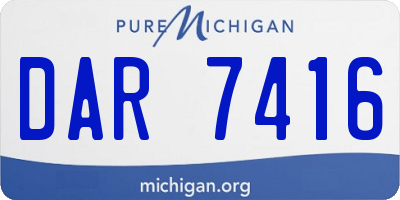 MI license plate DAR7416