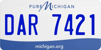 MI license plate DAR7421
