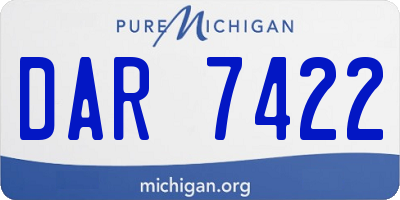 MI license plate DAR7422
