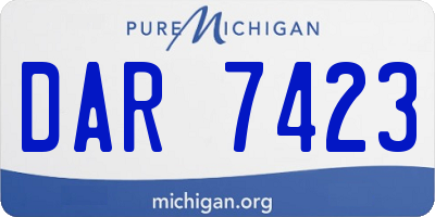 MI license plate DAR7423