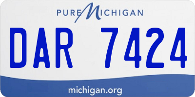 MI license plate DAR7424