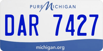 MI license plate DAR7427