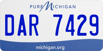 MI license plate DAR7429