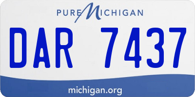 MI license plate DAR7437