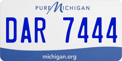 MI license plate DAR7444