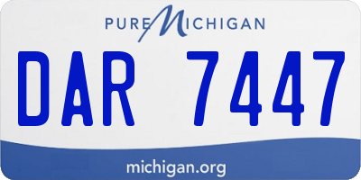 MI license plate DAR7447