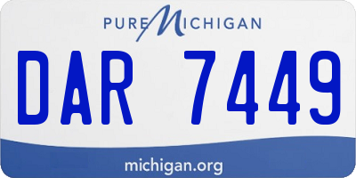 MI license plate DAR7449