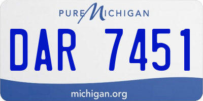 MI license plate DAR7451