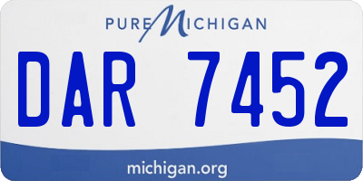 MI license plate DAR7452