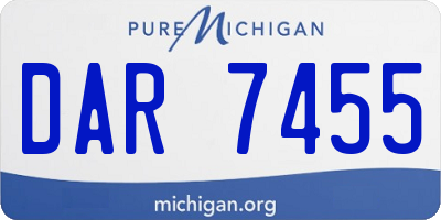 MI license plate DAR7455