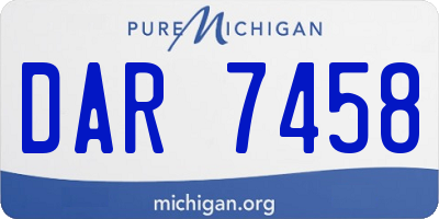 MI license plate DAR7458