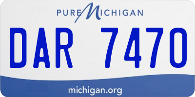 MI license plate DAR7470