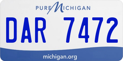 MI license plate DAR7472