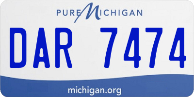MI license plate DAR7474