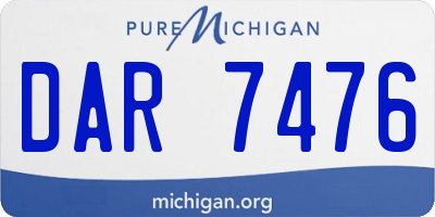 MI license plate DAR7476
