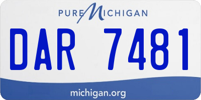 MI license plate DAR7481