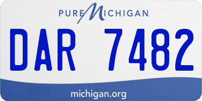 MI license plate DAR7482