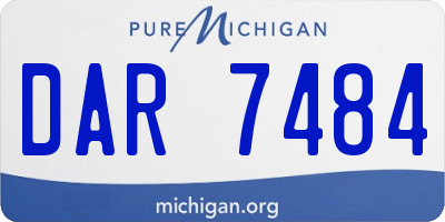 MI license plate DAR7484