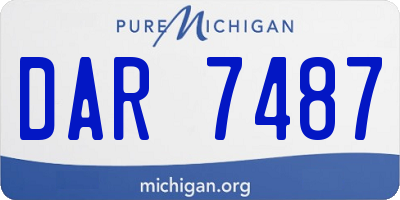 MI license plate DAR7487