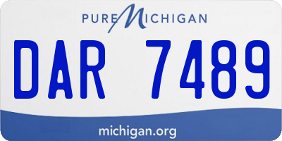 MI license plate DAR7489