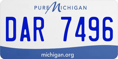 MI license plate DAR7496