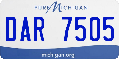 MI license plate DAR7505