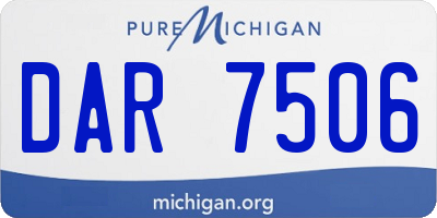 MI license plate DAR7506