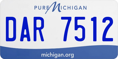 MI license plate DAR7512