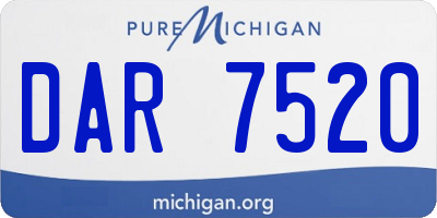 MI license plate DAR7520