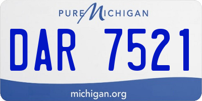 MI license plate DAR7521