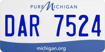 MI license plate DAR7524