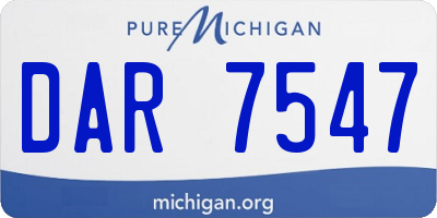 MI license plate DAR7547