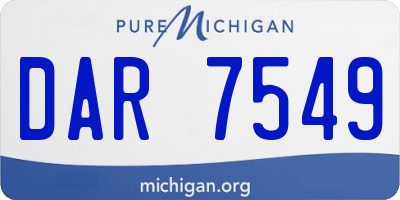 MI license plate DAR7549