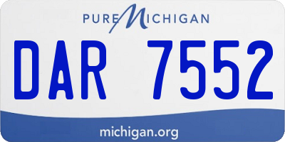 MI license plate DAR7552