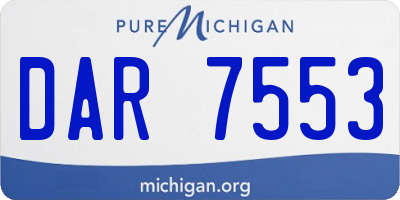 MI license plate DAR7553