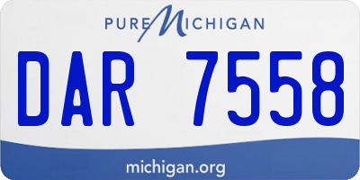 MI license plate DAR7558