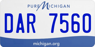 MI license plate DAR7560