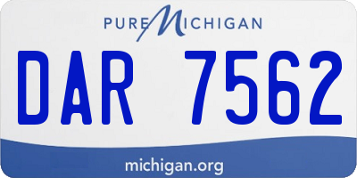 MI license plate DAR7562