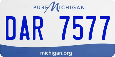 MI license plate DAR7577