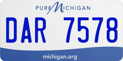 MI license plate DAR7578