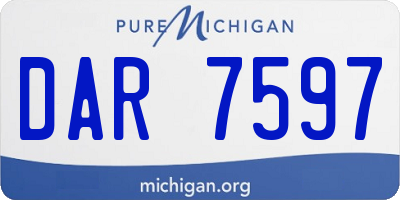 MI license plate DAR7597