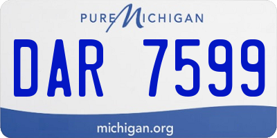 MI license plate DAR7599